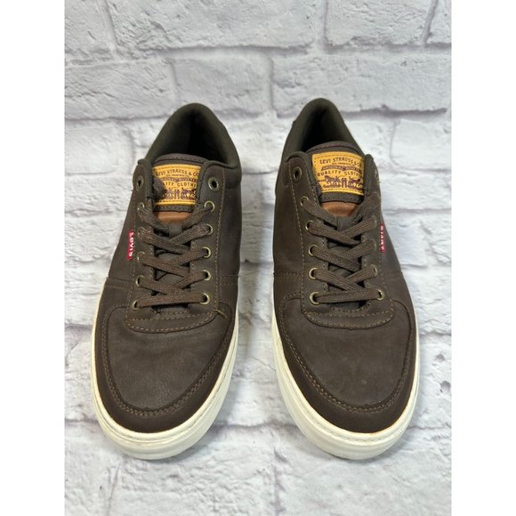Mens Levi Brown Lace up Sneaker Shoe Size 9.5 - Picture 10 of 11